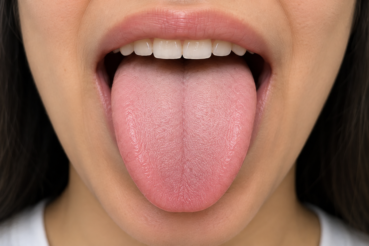 Clear front-facing tongue photo example